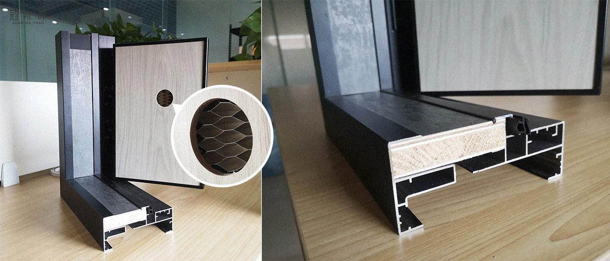 谈球吧体育官网入口铝木门-门扇+门框结构图